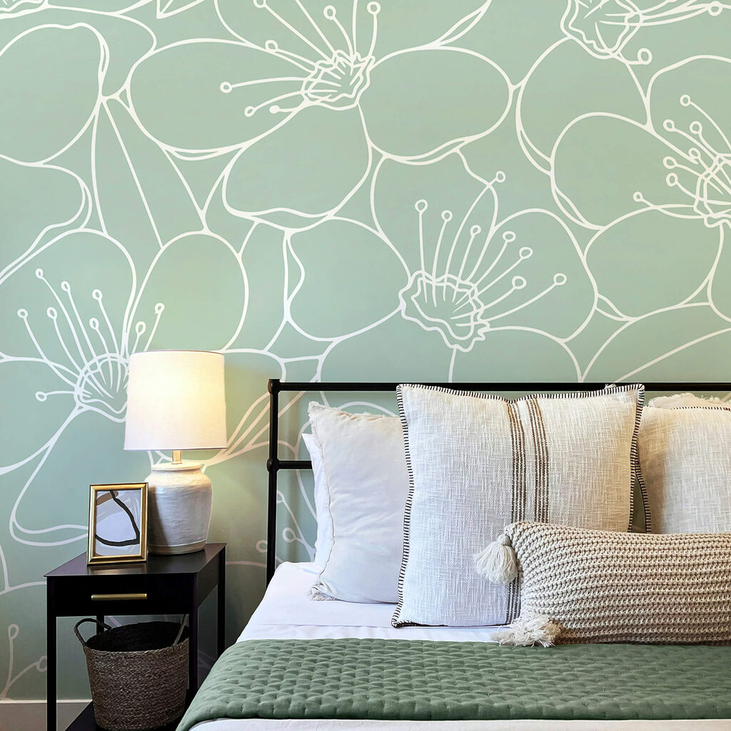 Wzór kwiatów i liści