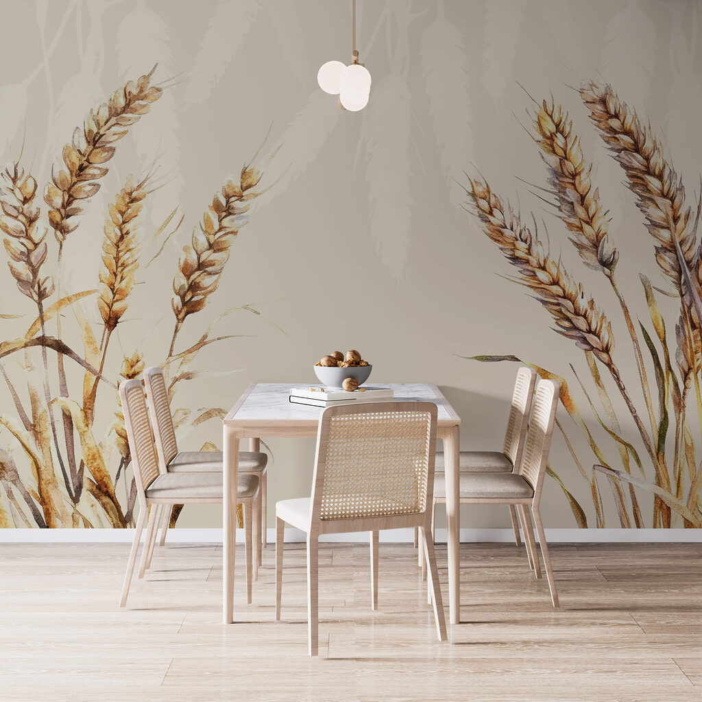 Obraz pszenicy na białym tle