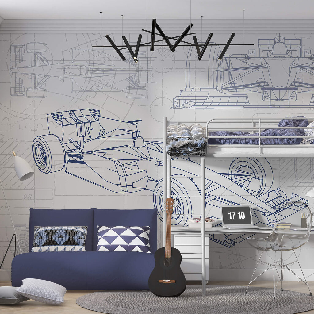 Schemat samochodu wyścigowego