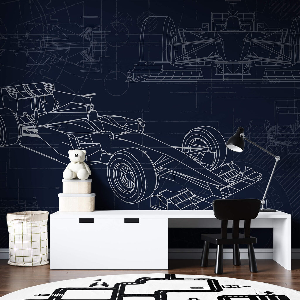 Schemat samochodu wyścigowego