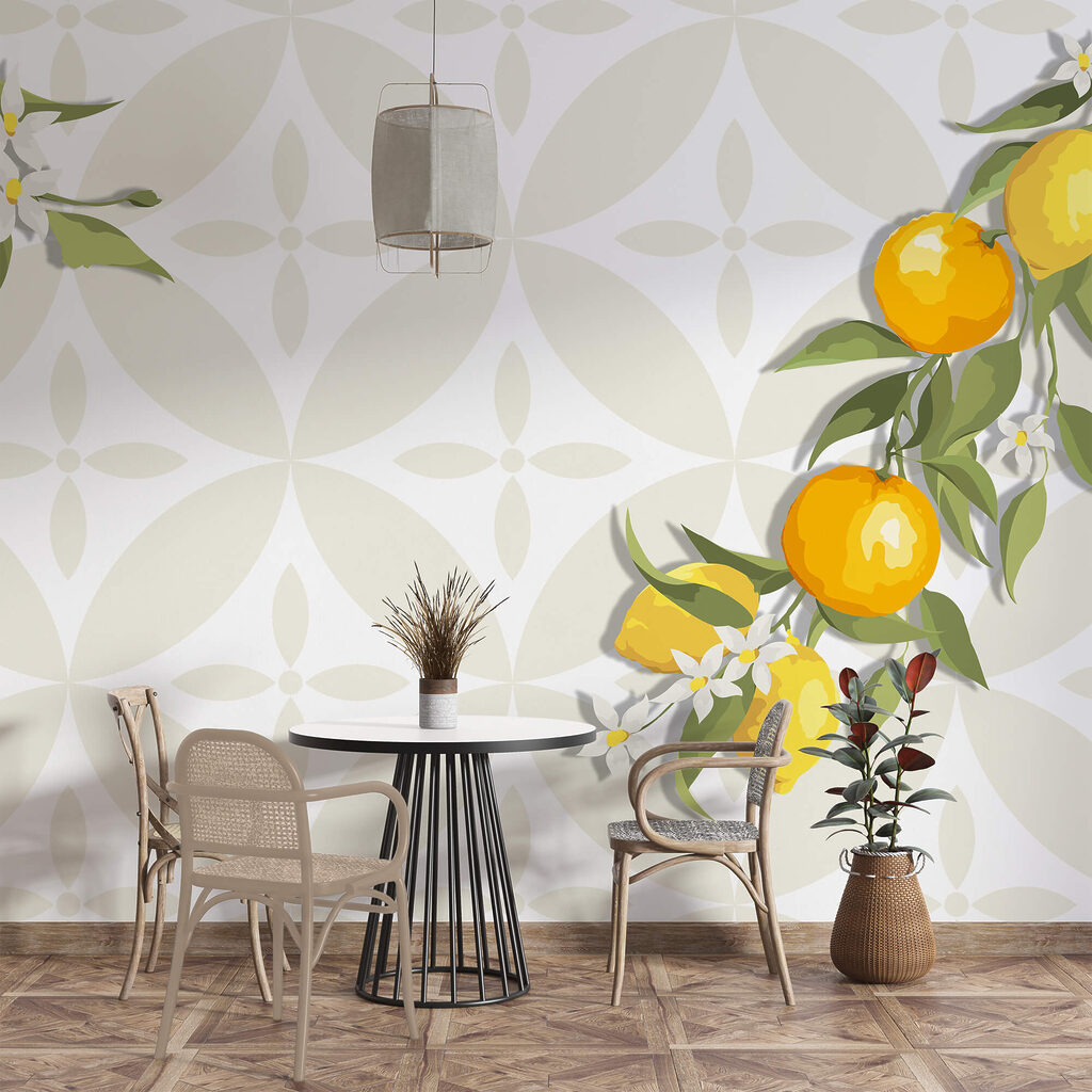 Żółte owoce na gałęzi