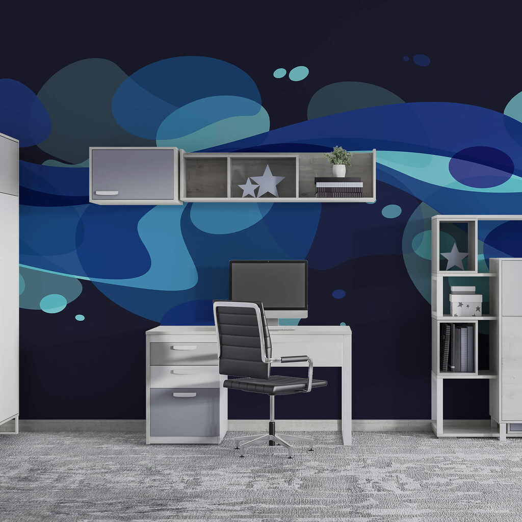 Niebiesko-biały wirujący wzór Niebiesko-biały wirujący wzór