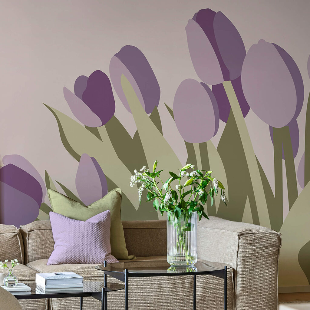 Kiść fioletowych tulipanów