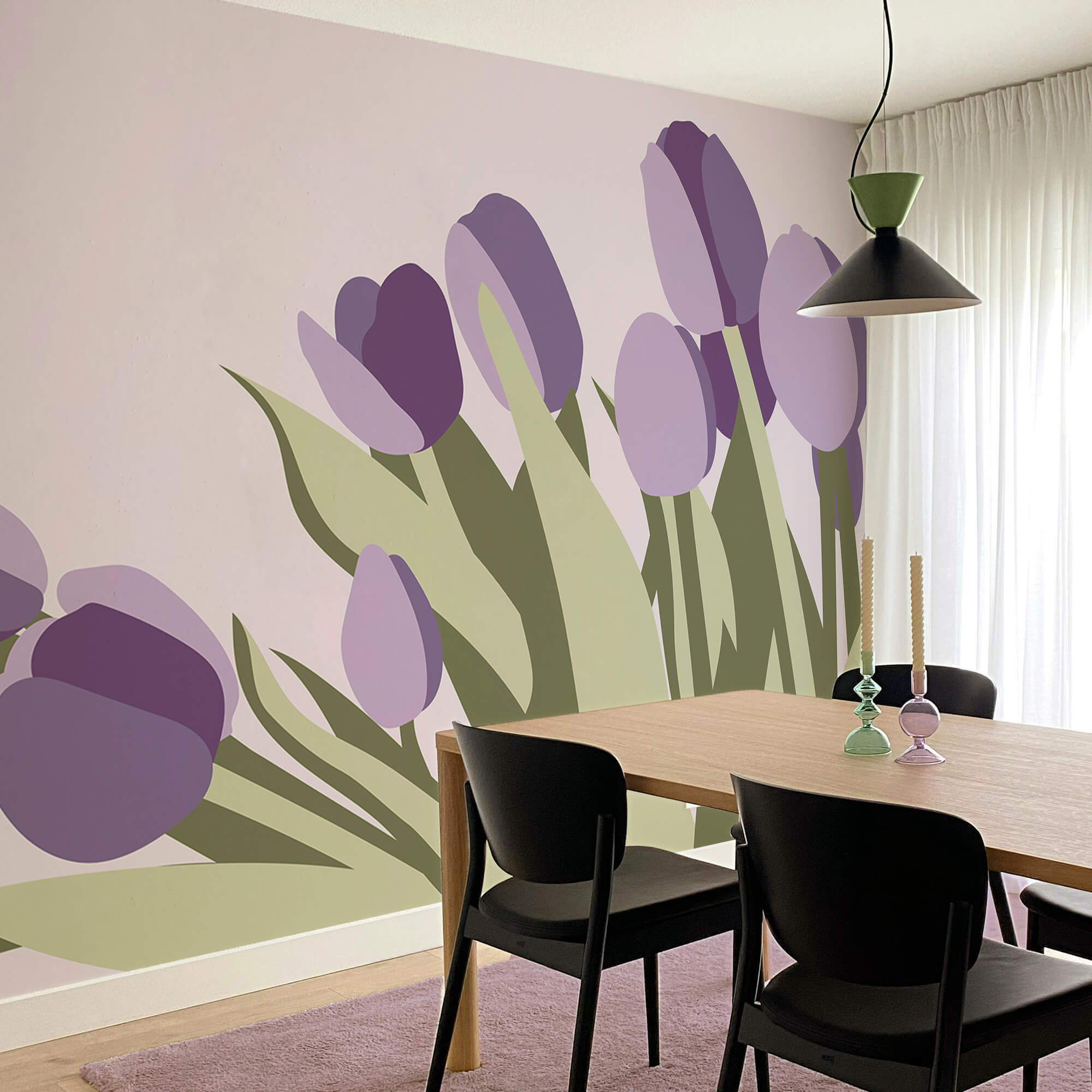 Kiść fioletowych tulipanów