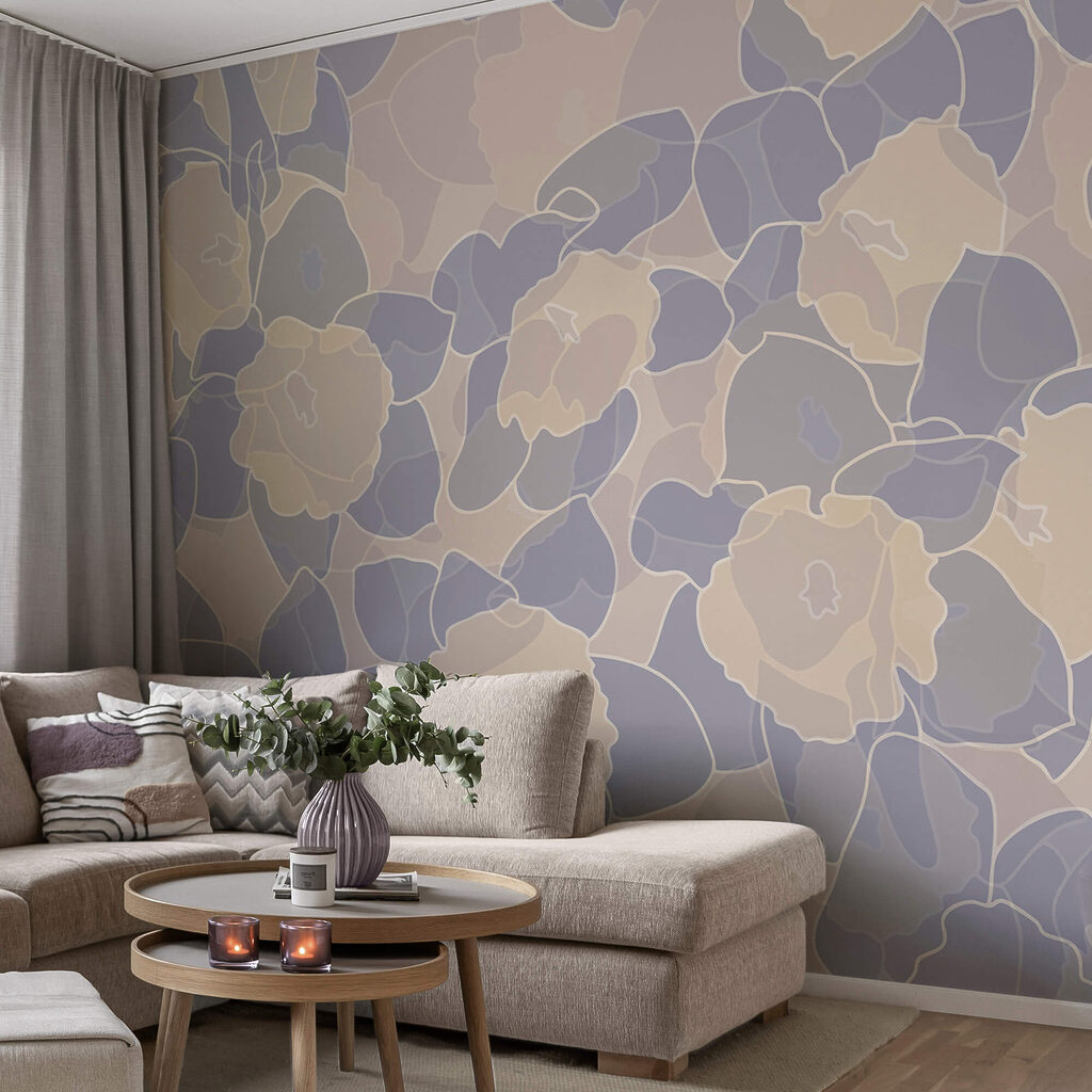 Wzór kwiatów i liści