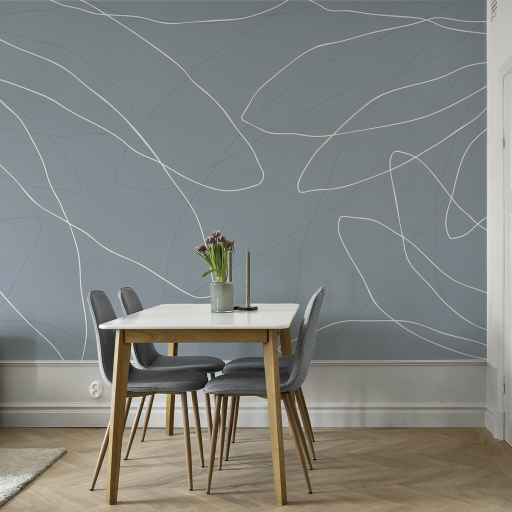 Niebieskie tło z białymi liniami