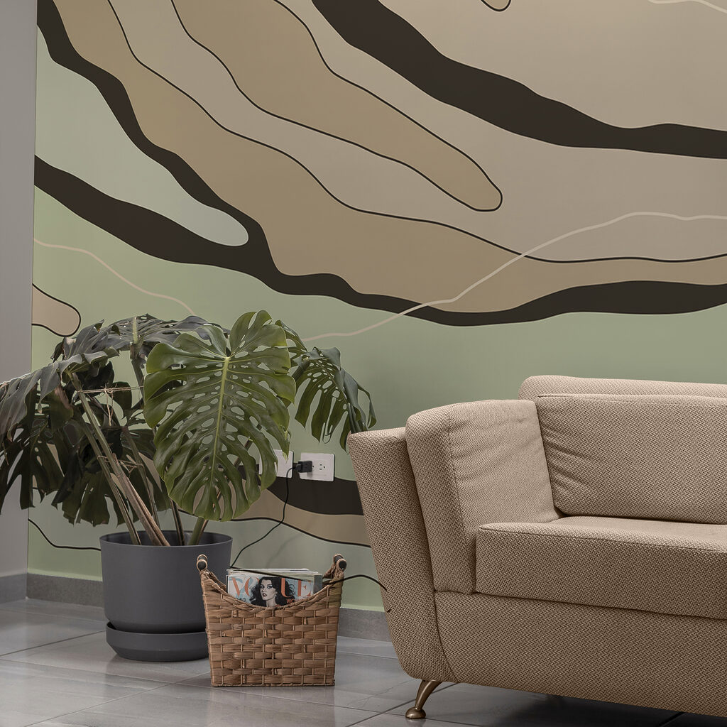 Abstrakcyjne linie w ciepłych odcieniach ziemi