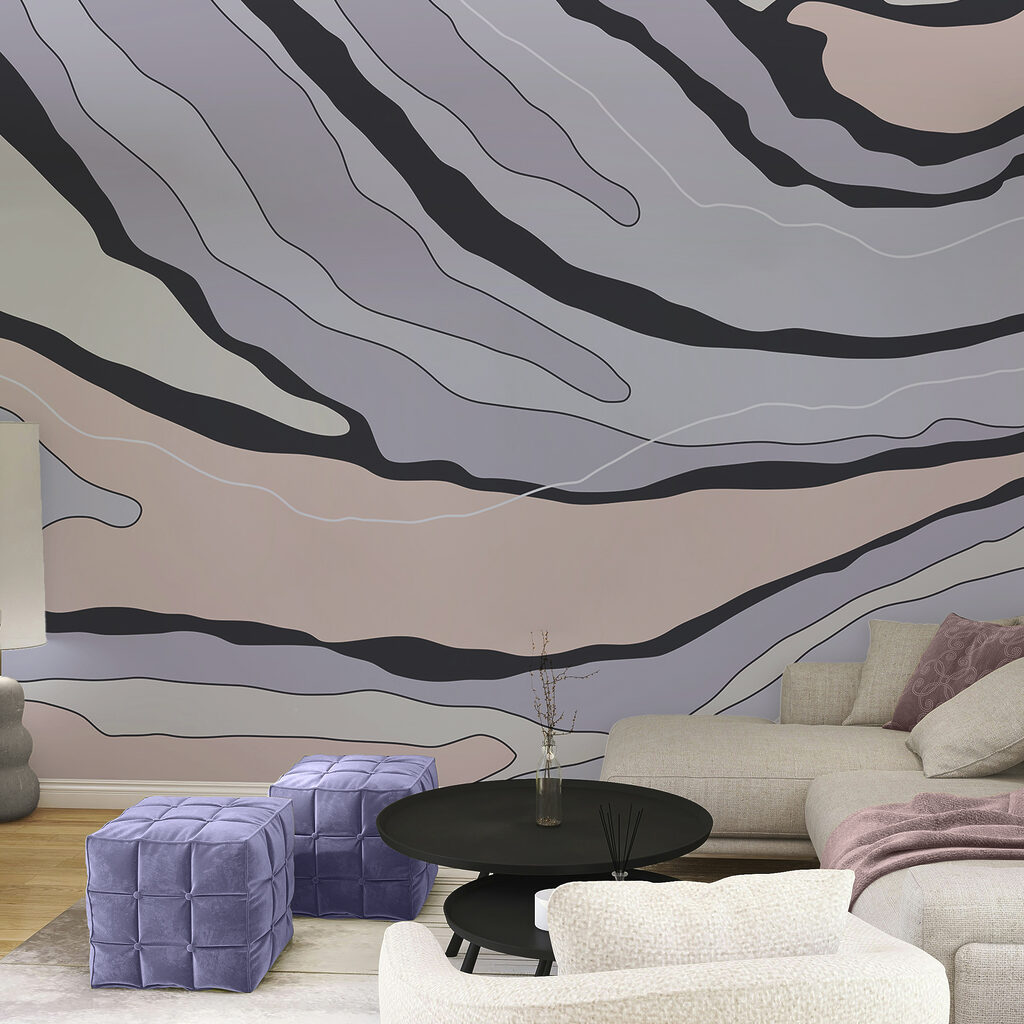 Abstrakcyjne linie w delikatnych kolorach