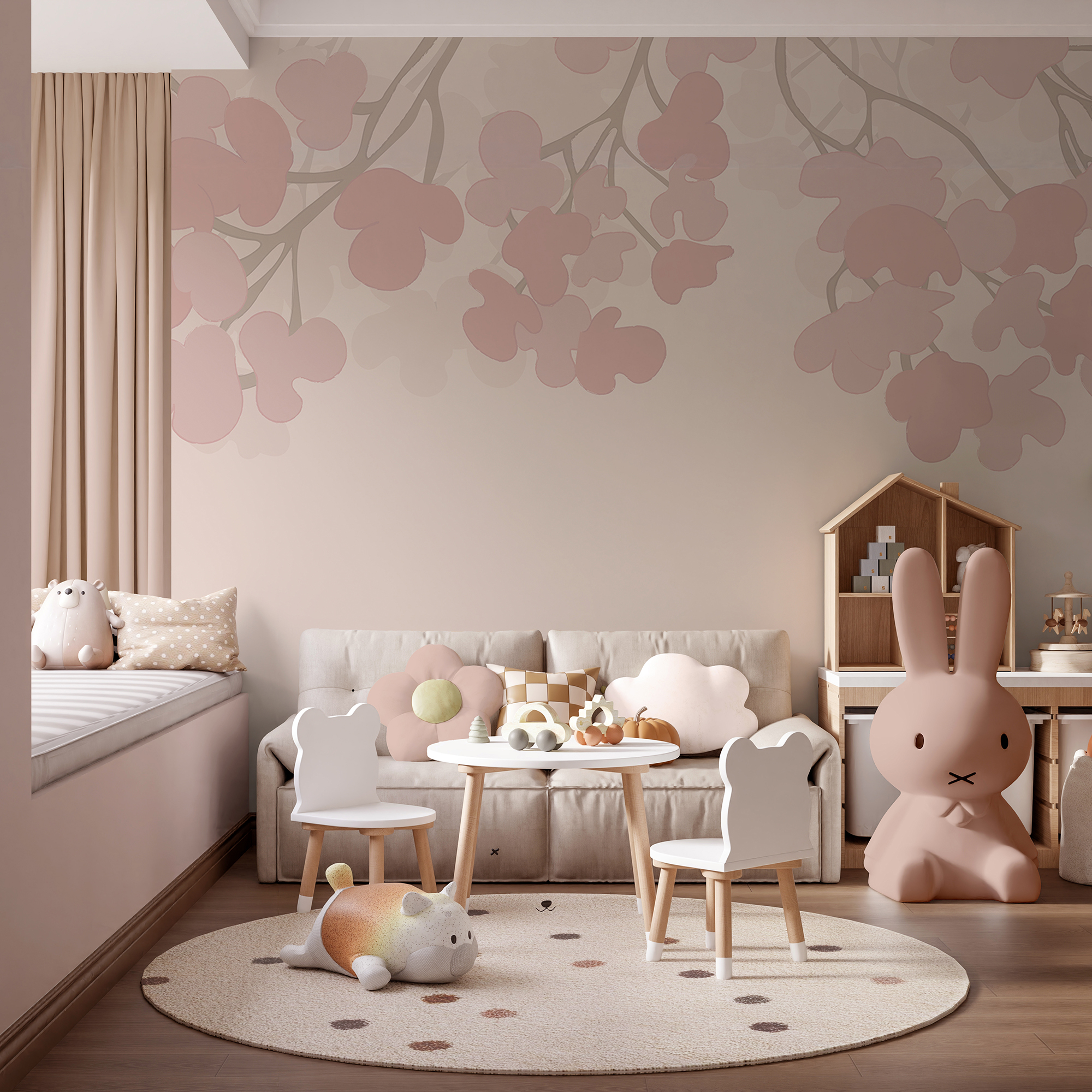 Różowe kwiaty na białym tle