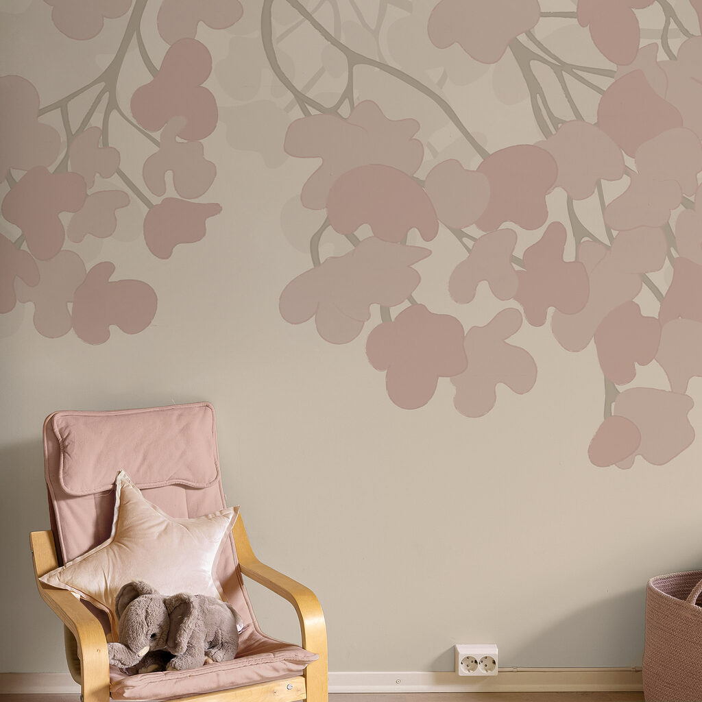 Różowe kwiaty na białym tle