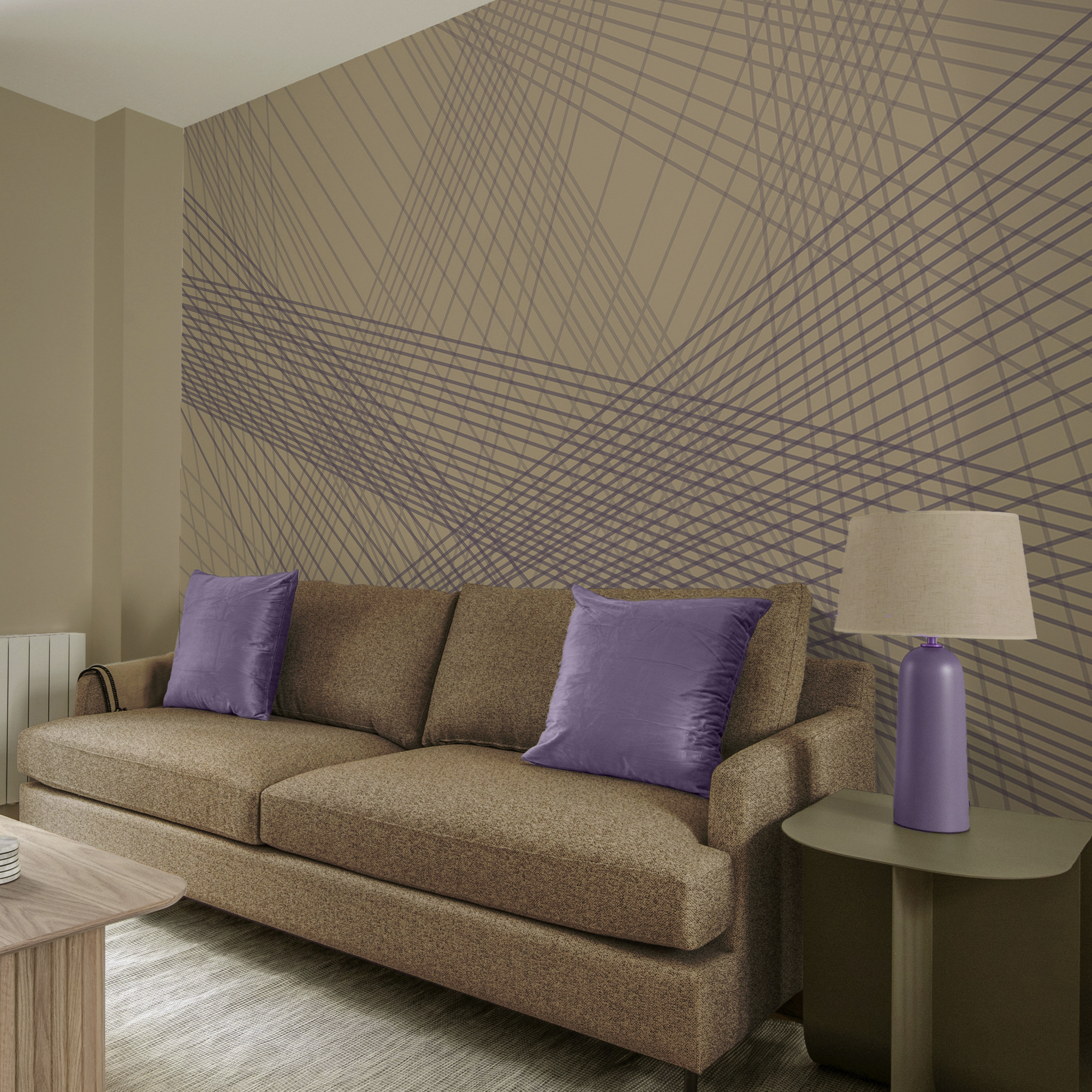 Abstrakcyjne linie w kojących kolorach