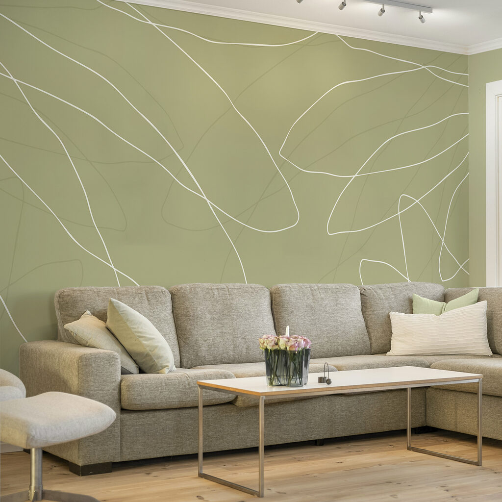 Zielone tło z białymi liniami