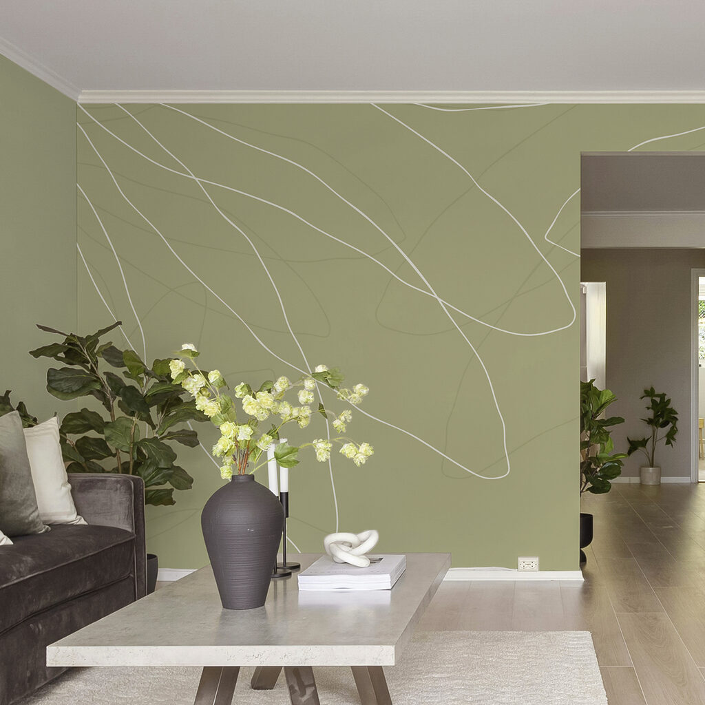 Zielone tło z białymi liniami