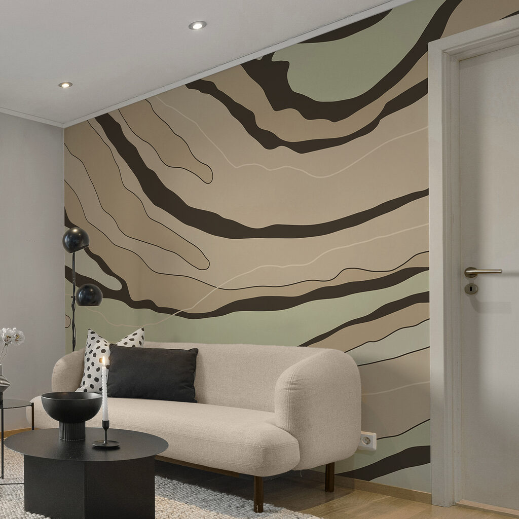 Abstrakcyjne linie w ciepłych odcieniach ziemi