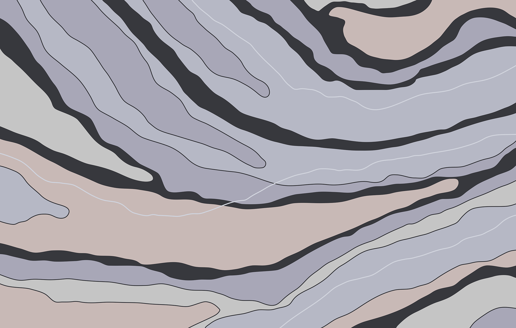 Abstract lines in soft colors