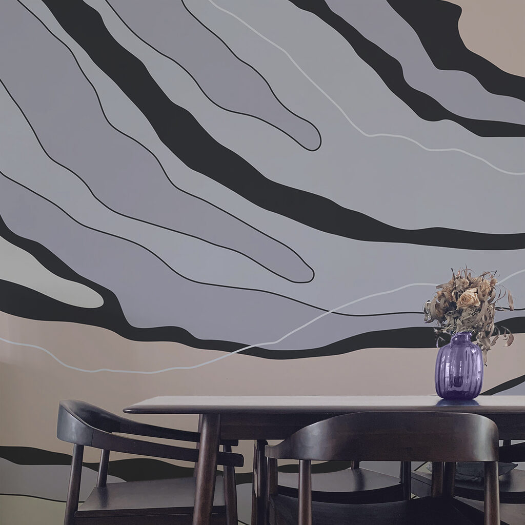 Abstrakcyjne linie w delikatnych kolorach