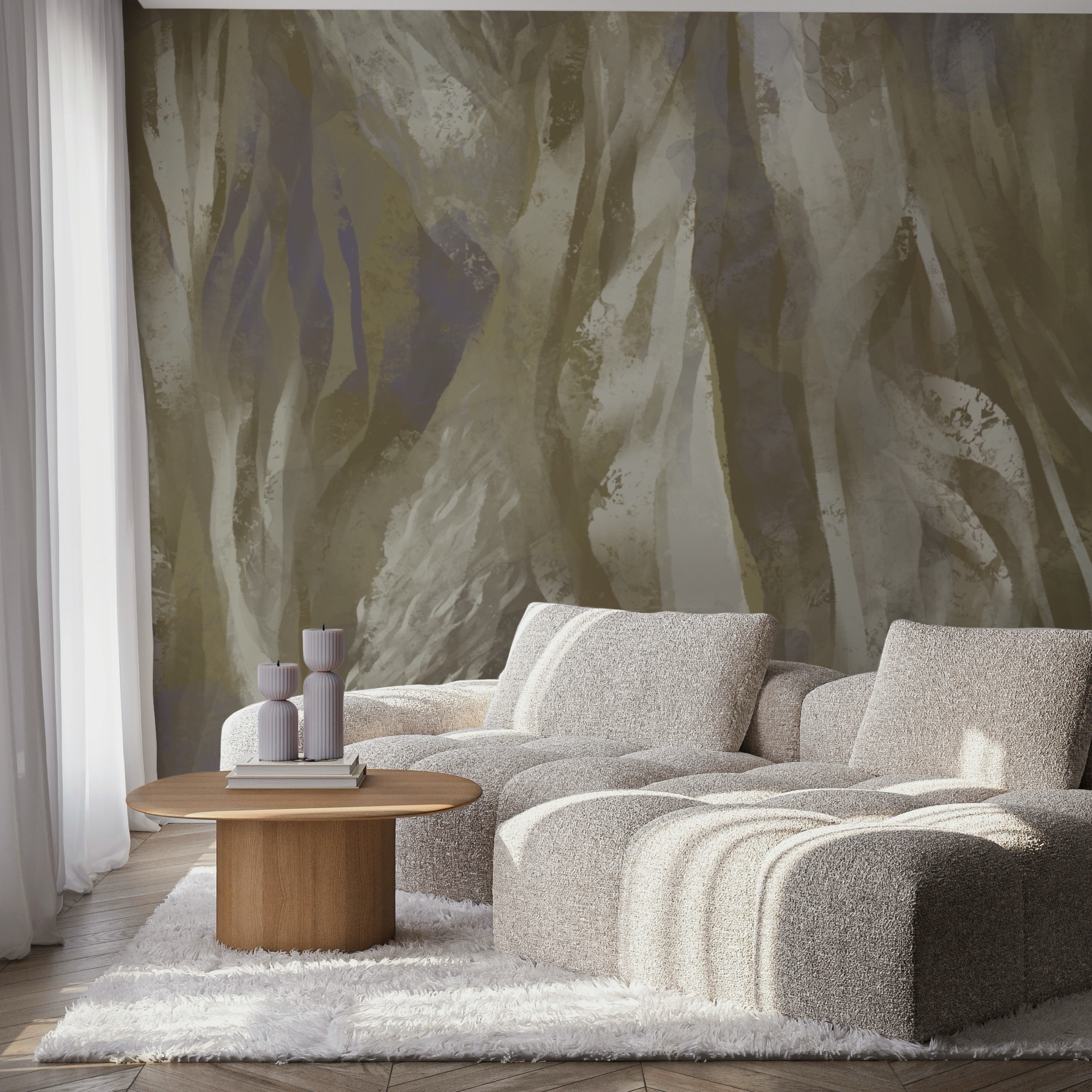 Abstrakcyjne fale w delikatnych kolorach