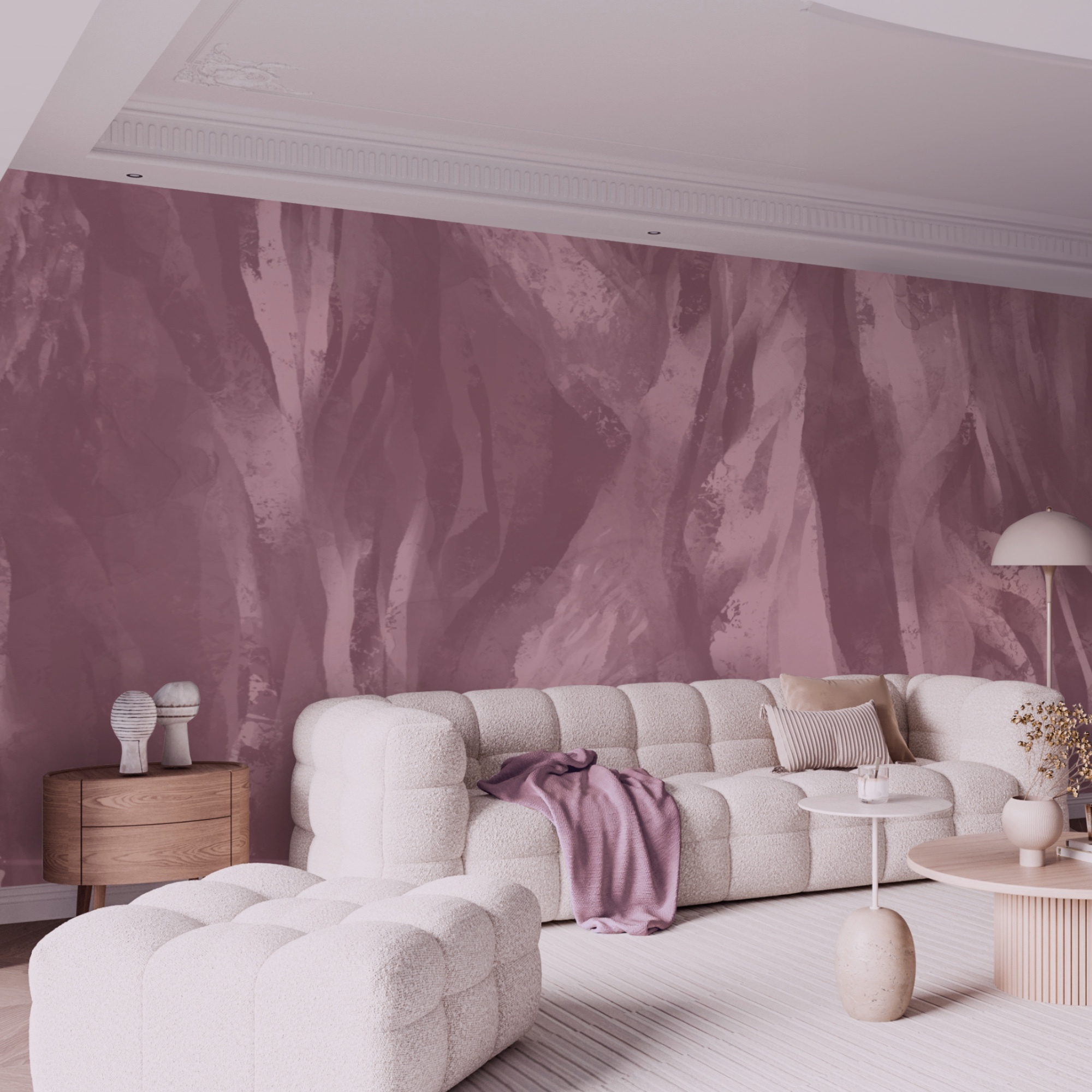 Miękkie różowe fale kreatywnego designu