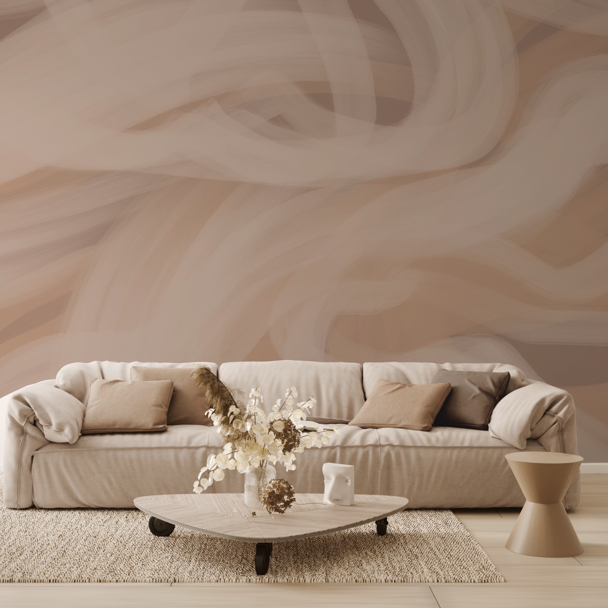 Miękkie fale w ciepłych odcieniach Miękkie fale w ciepłych odcieniach