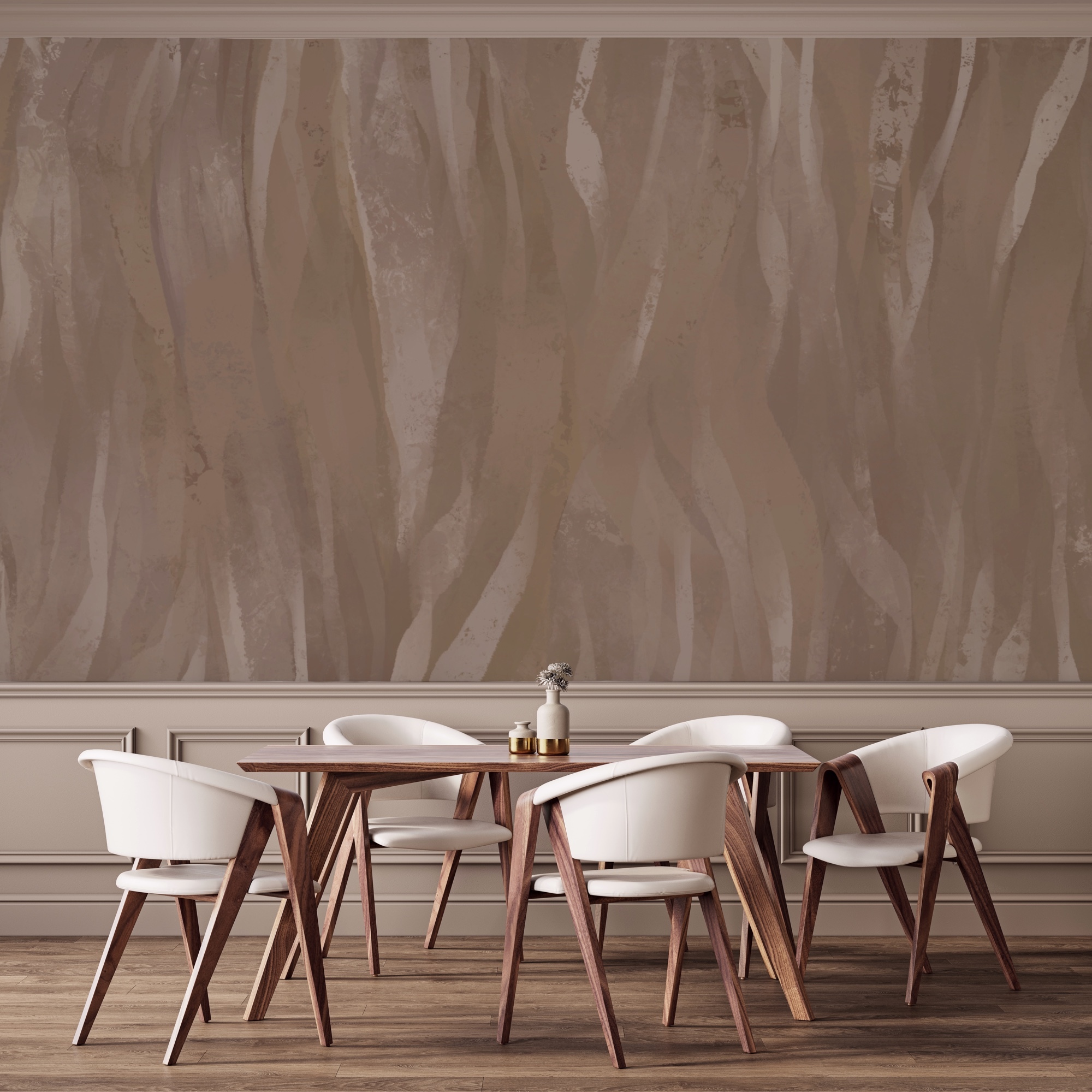 Płynne fale ziemistych odcieni