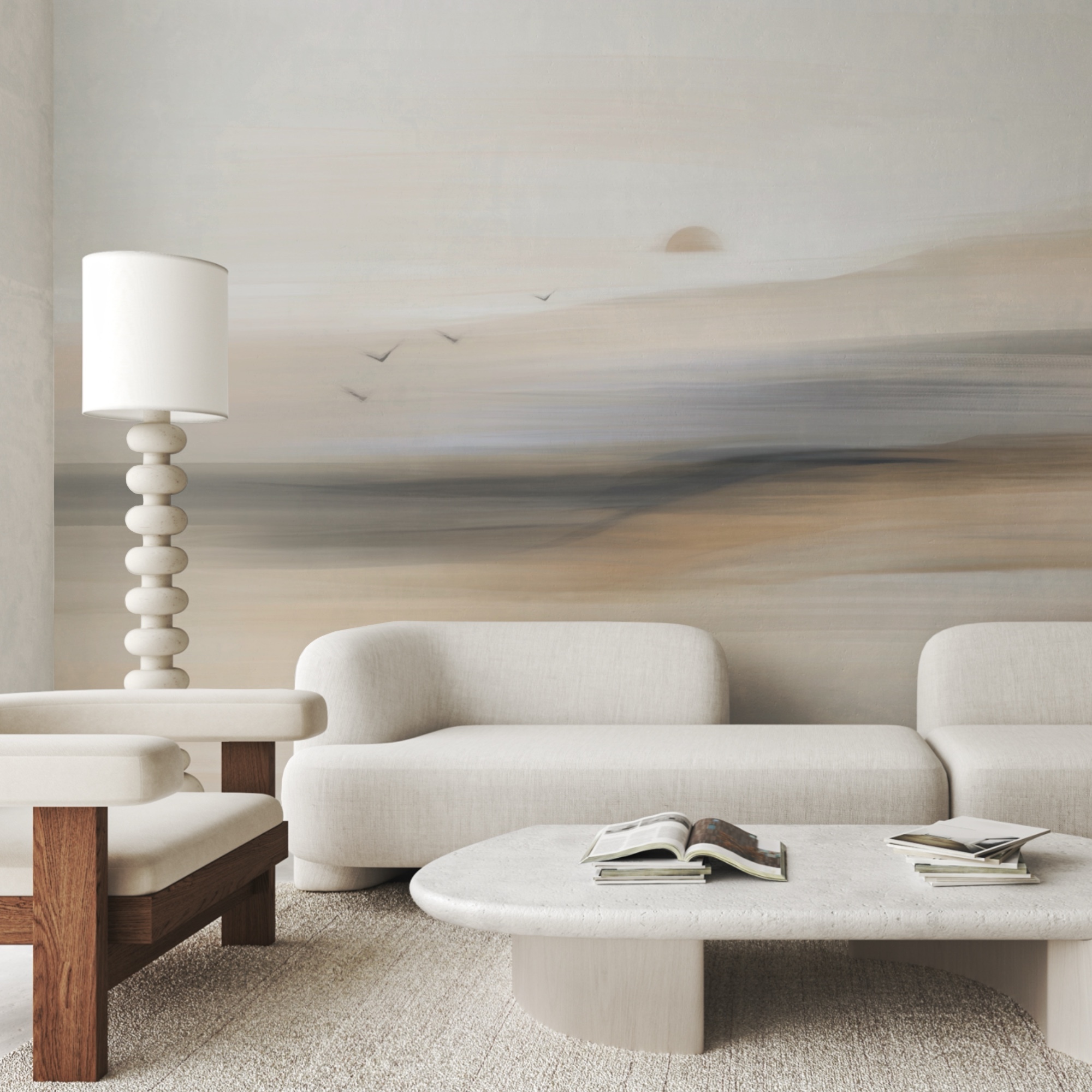 Grupa ptaków lecących po niebie