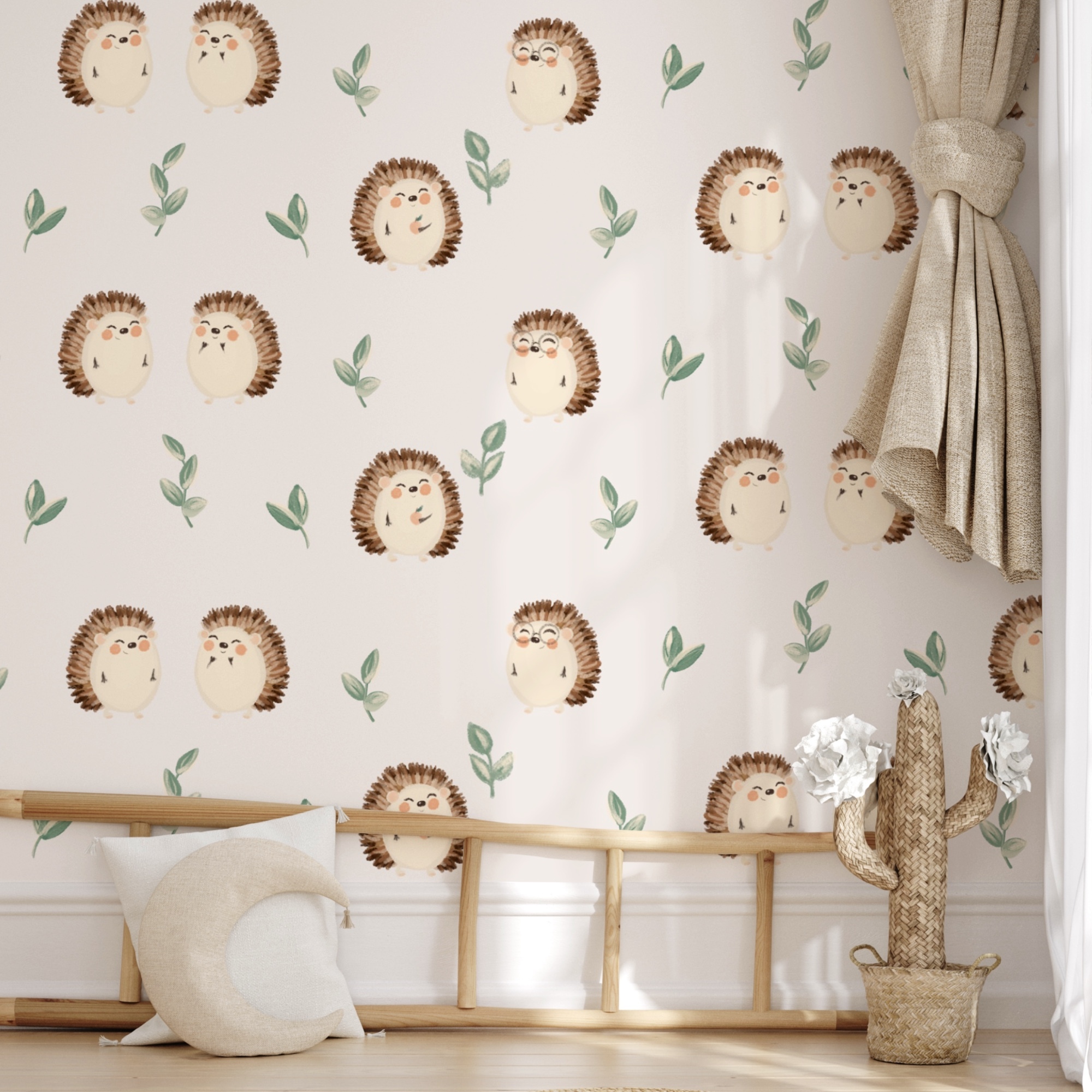 Wzór jeży i liści Wzór jeży i liści