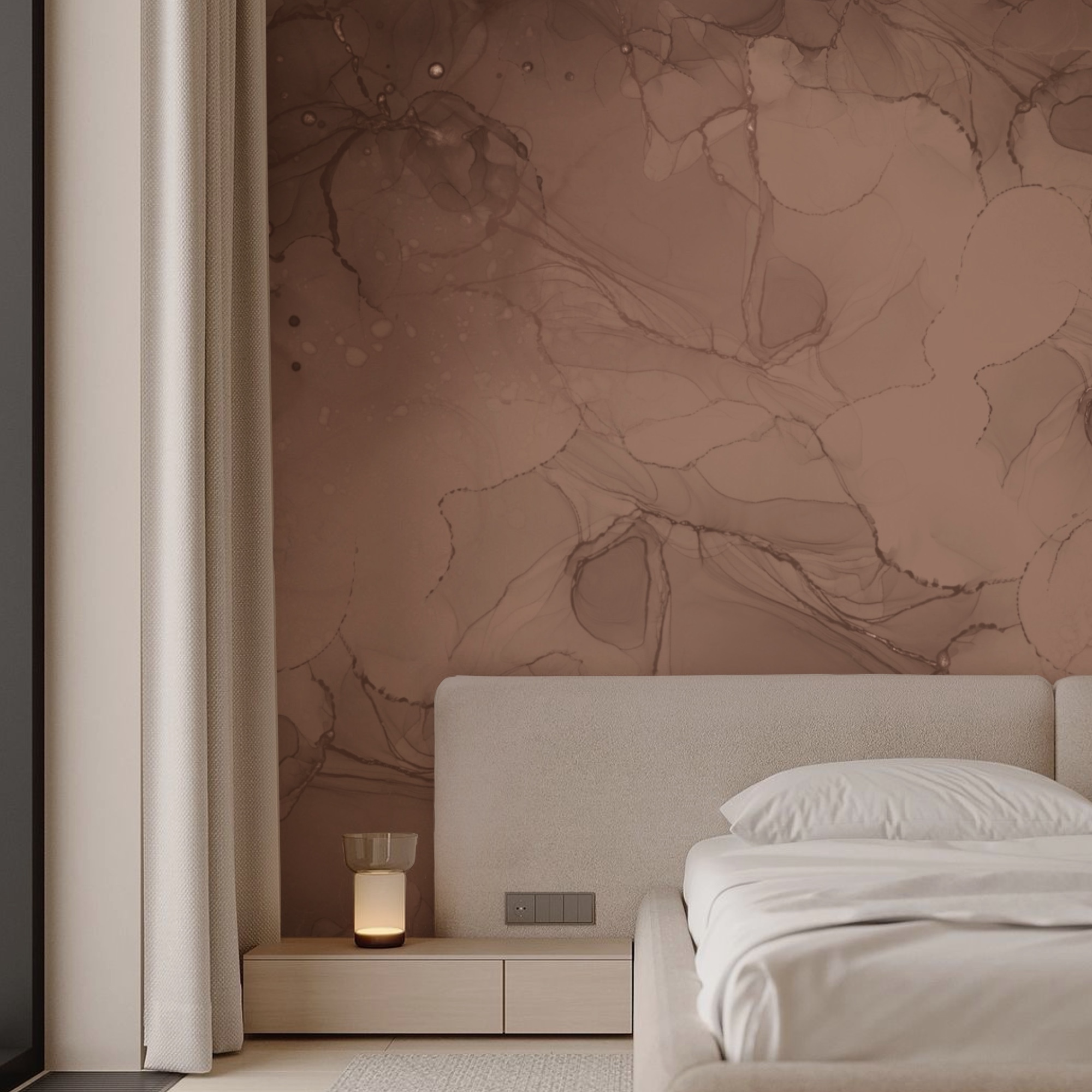 Płynne ciepłe odcienie w abstrakcyjnych wzorach