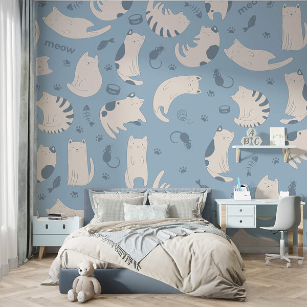 Wzór kotów i kociąt