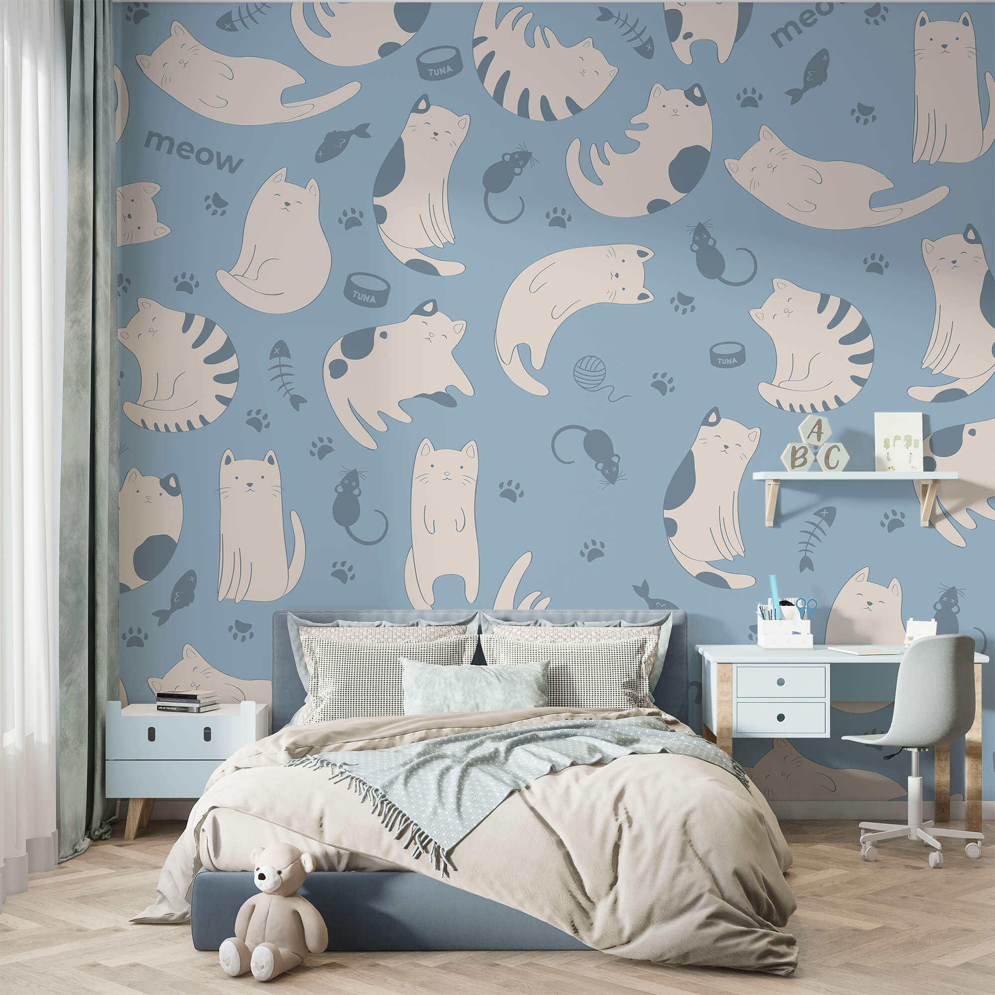 Wzór kotów i kociąt