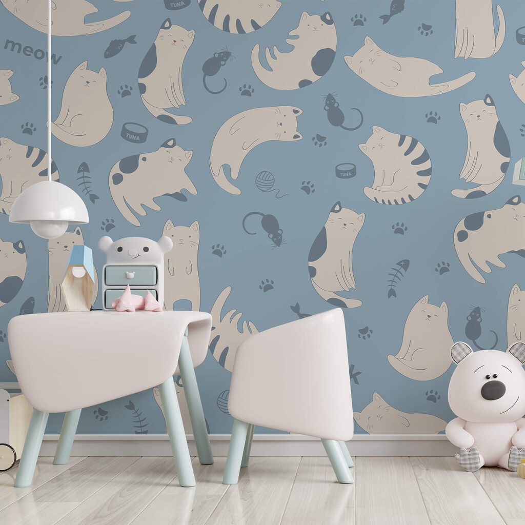 Wzór kotów i kociąt