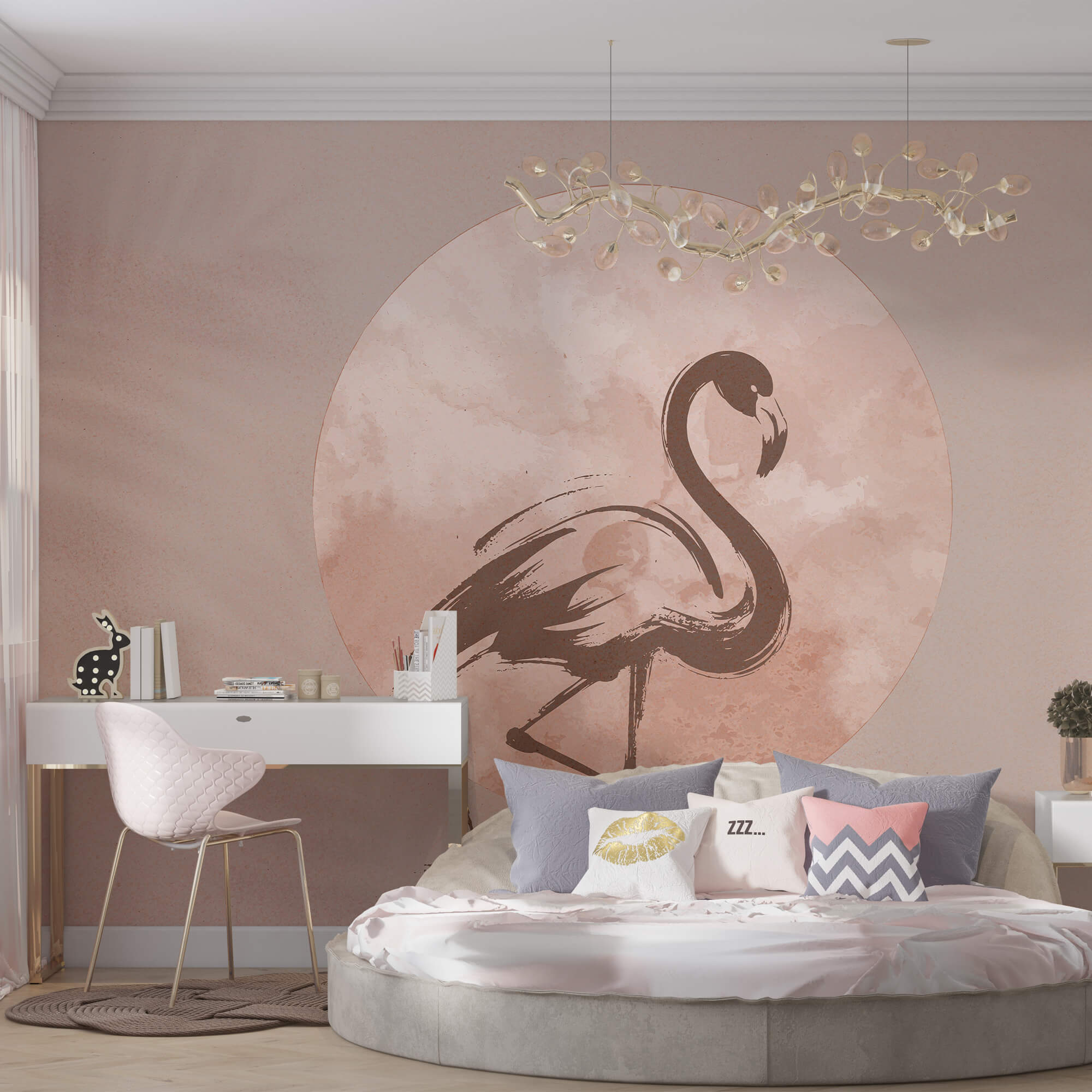 Rysunek flaminga na papierze