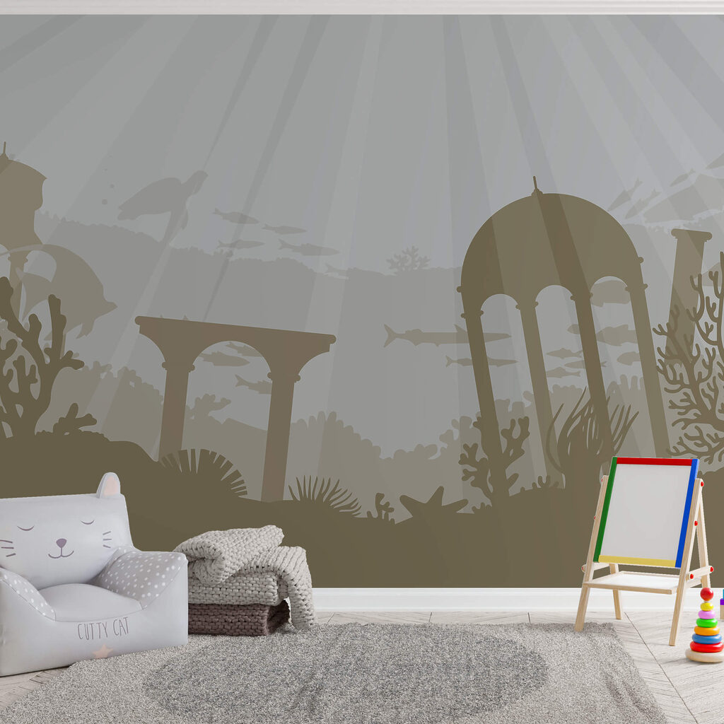 Sylwetka budynku pod wodą