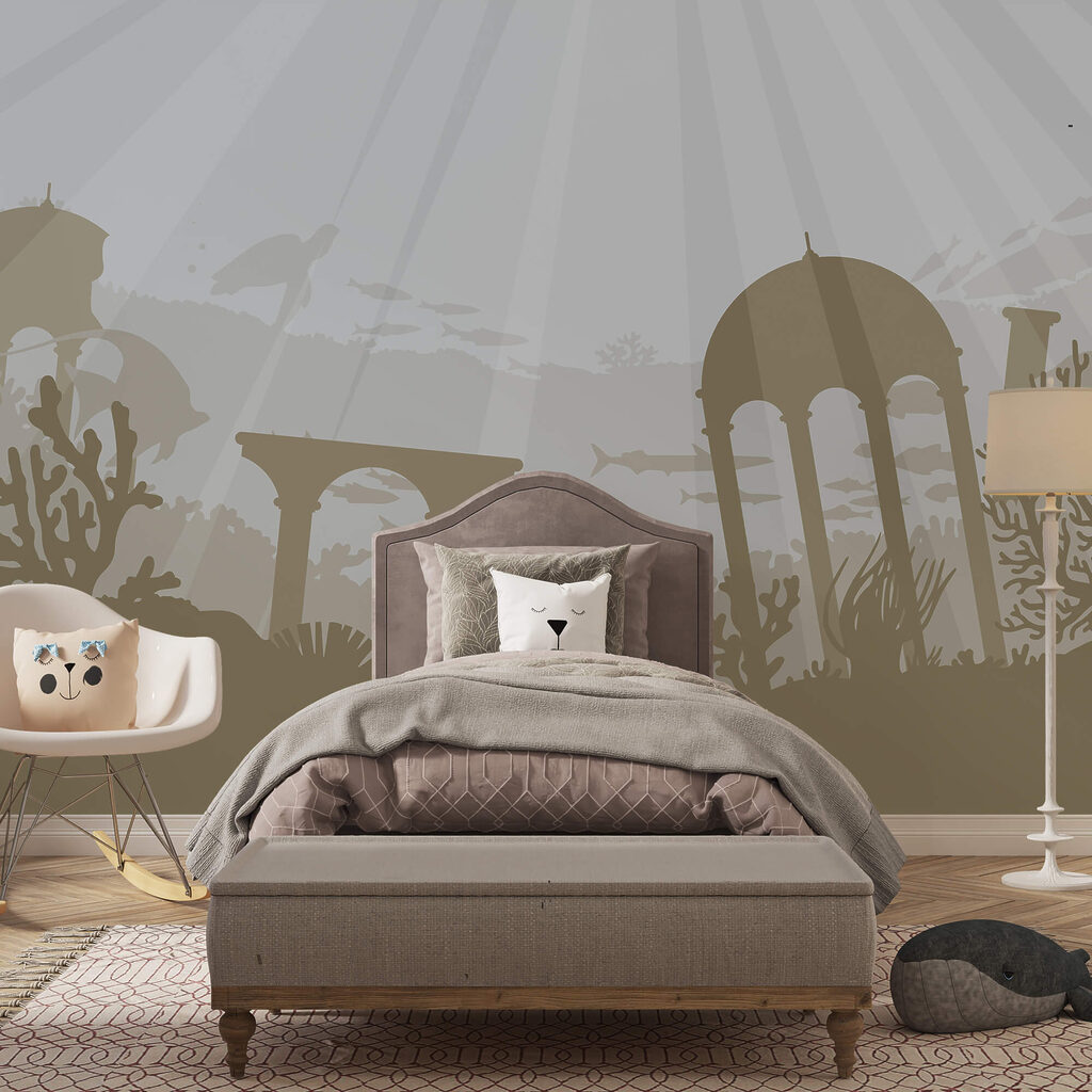 Sylwetka budynku pod wodą