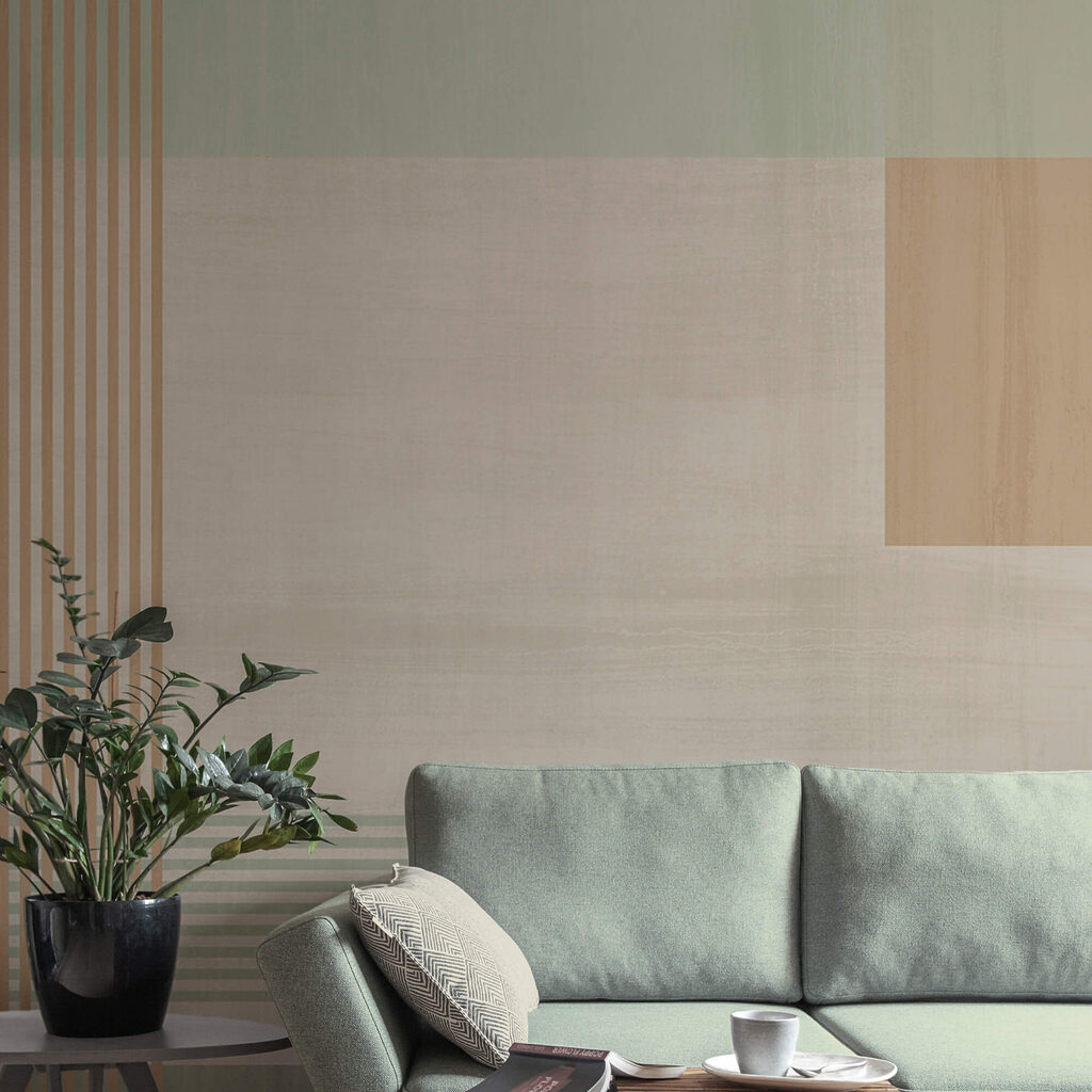 Abstrakcyjne kształty i delikatne kolory łączą się