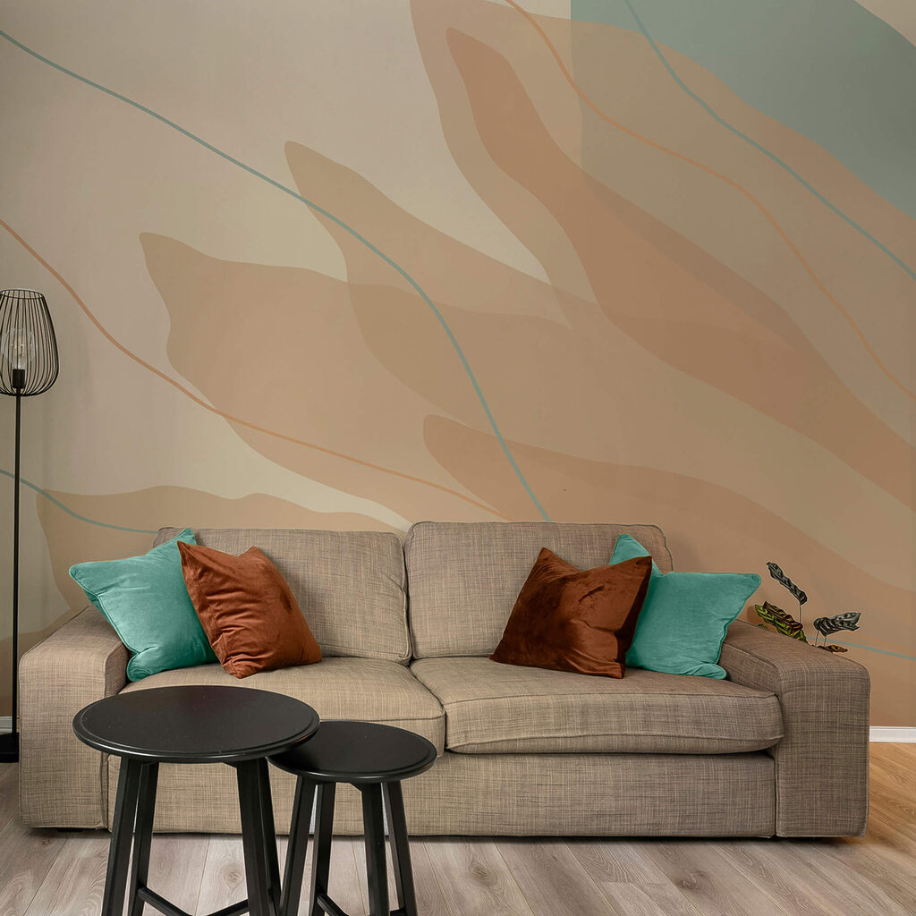 Płynne kształty w ciepłych odcieniach