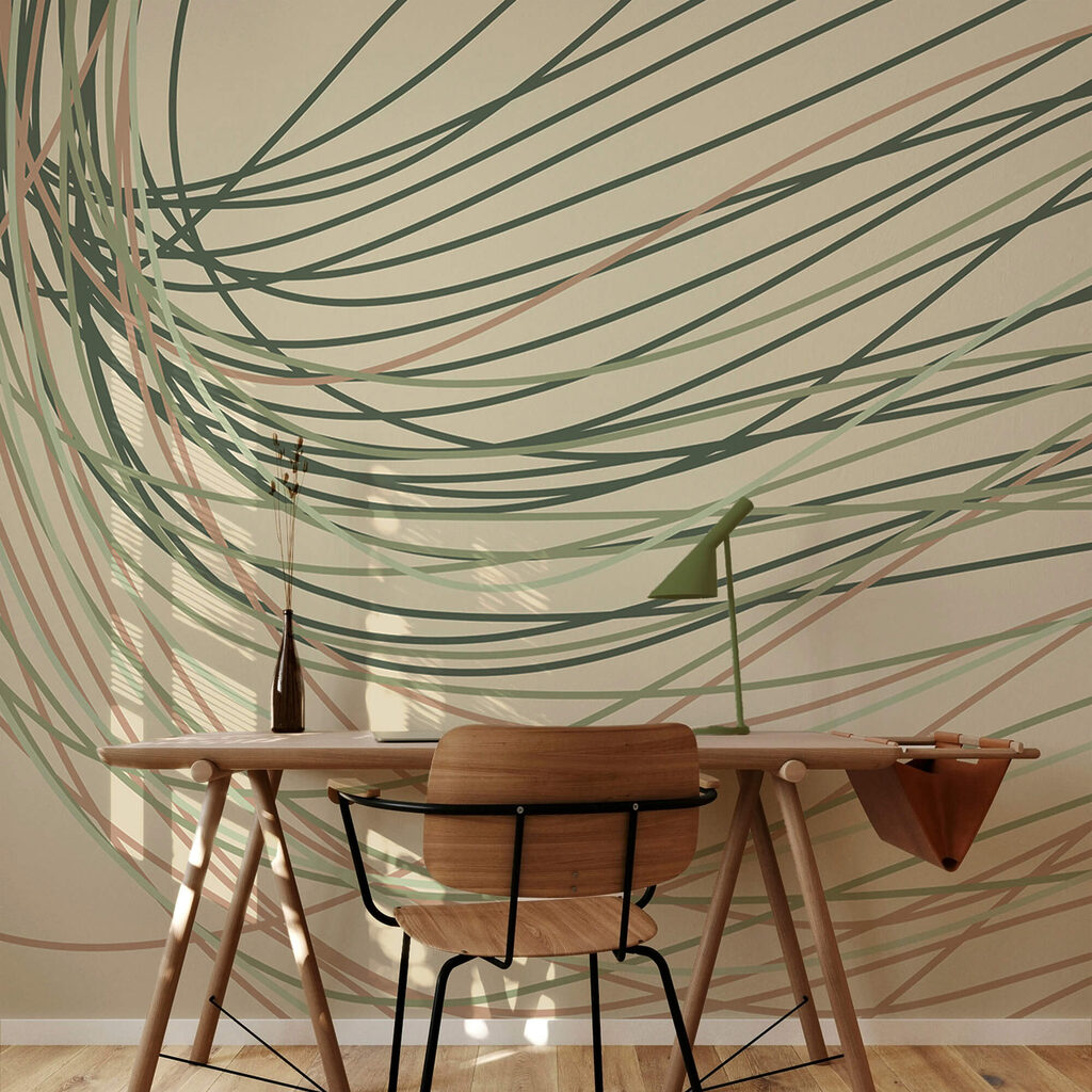 Płynne linie w delikatnych pastelowych odcieniach