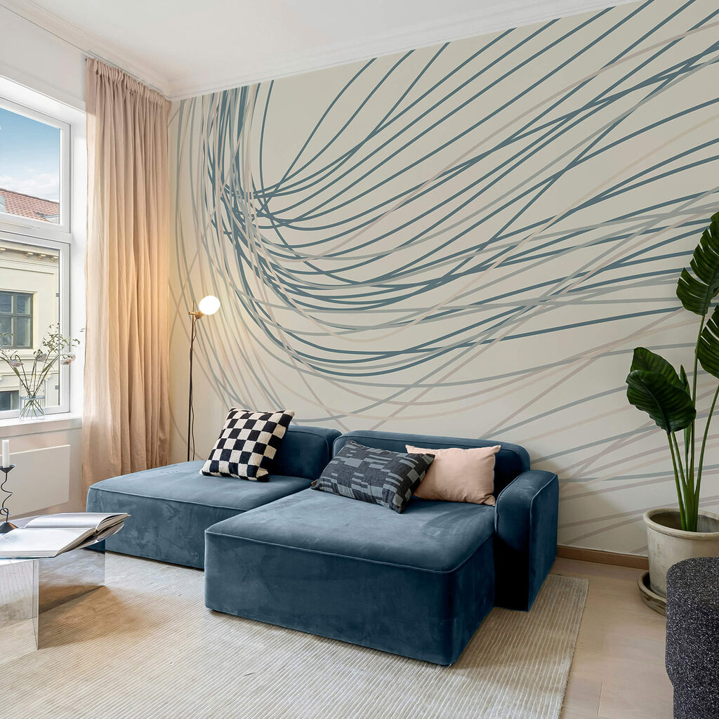 Płynne linie tworzą delikatny rytm