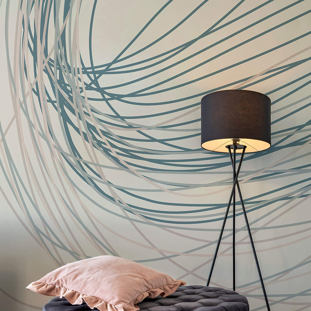 Płynne linie tworzą delikatny rytm