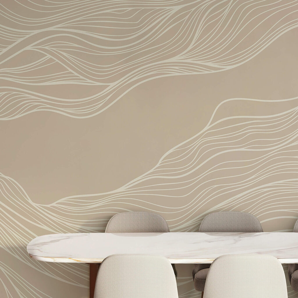 Białe linie na brązowym tle