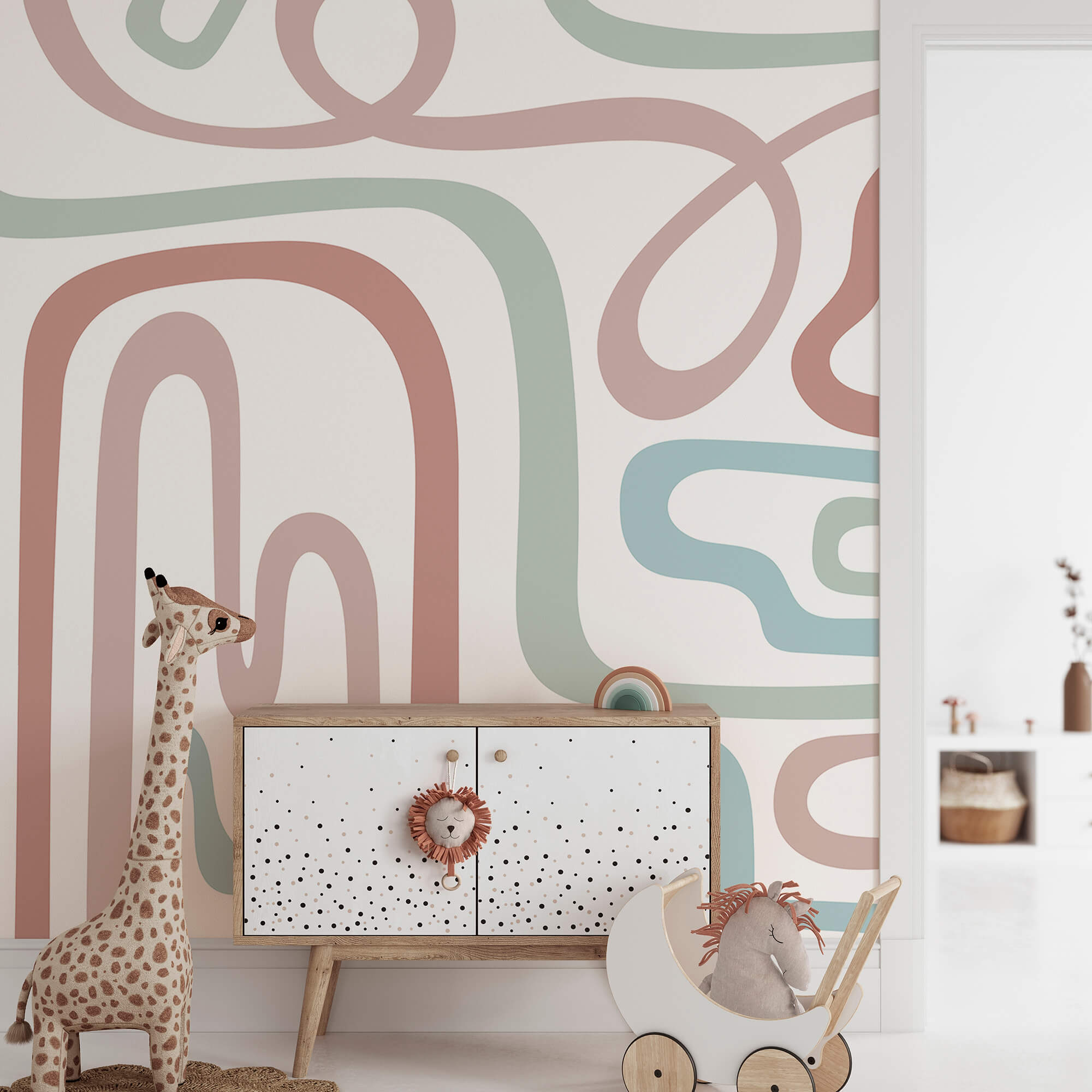 Kolorowe linie na białym tle