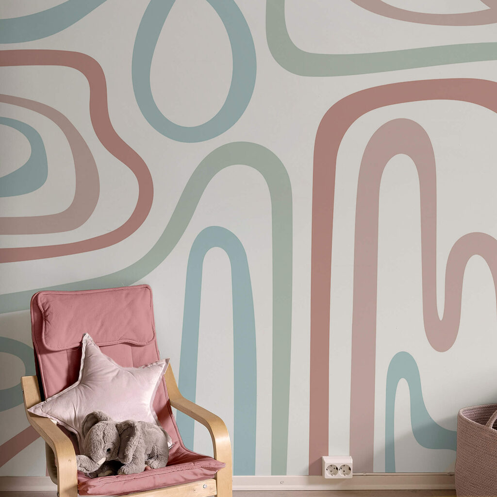 Kolorowe linie na białym tle