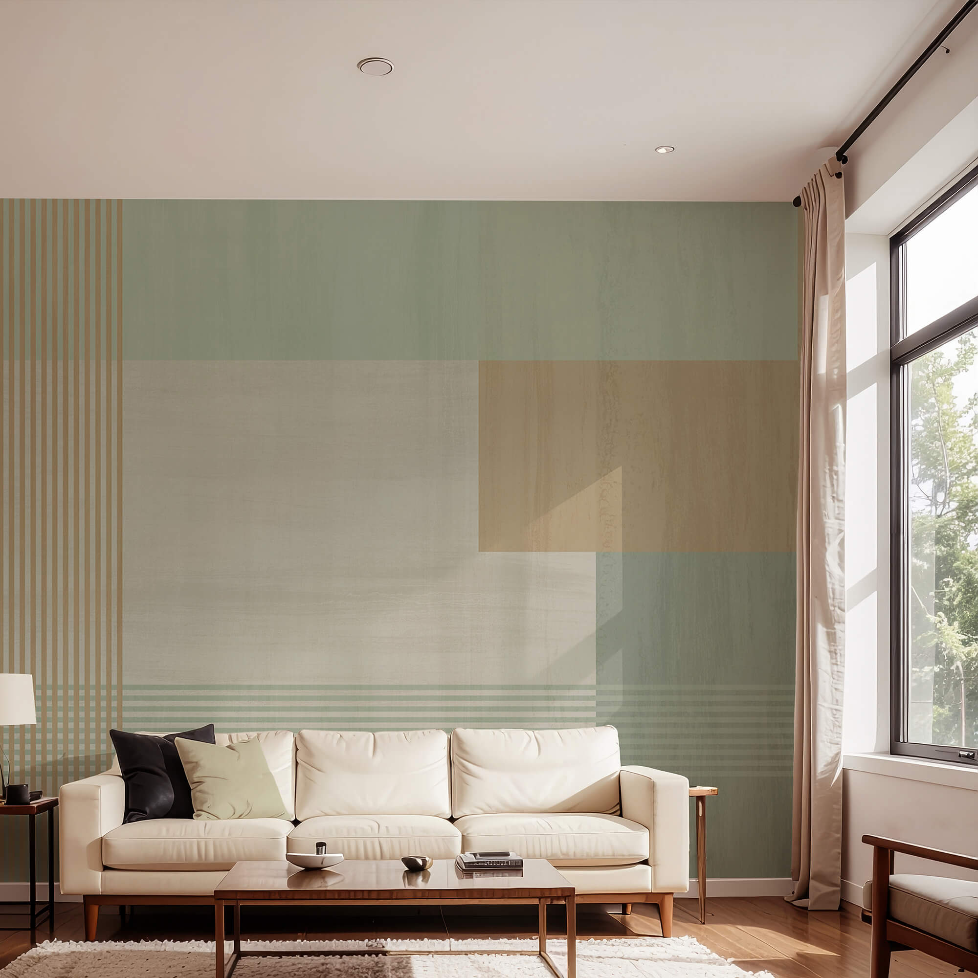 Abstrakcyjne kształty i delikatne kolory łączą się