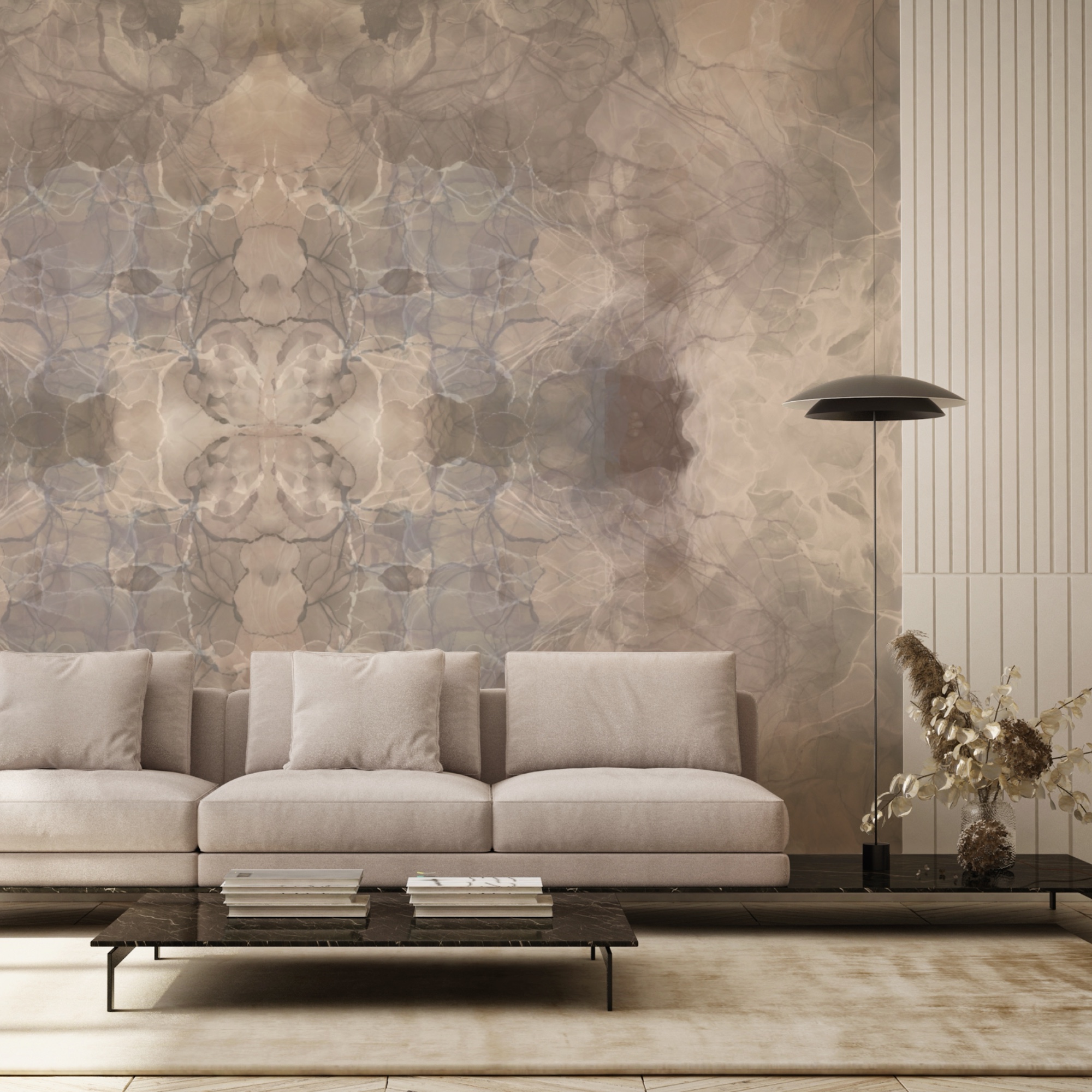 Płynne kształty w delikatnych odcieniach