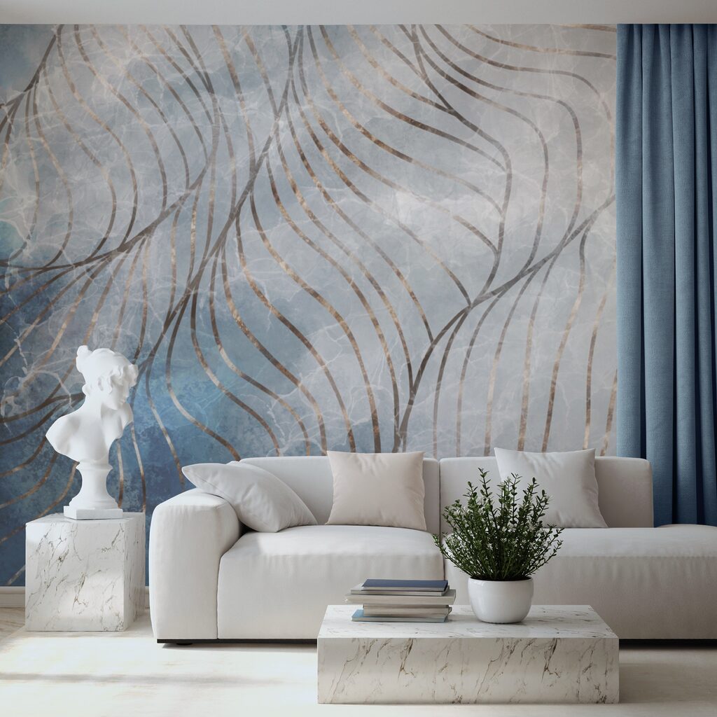 Eleganckie krzywizny w chłodnych kolorach