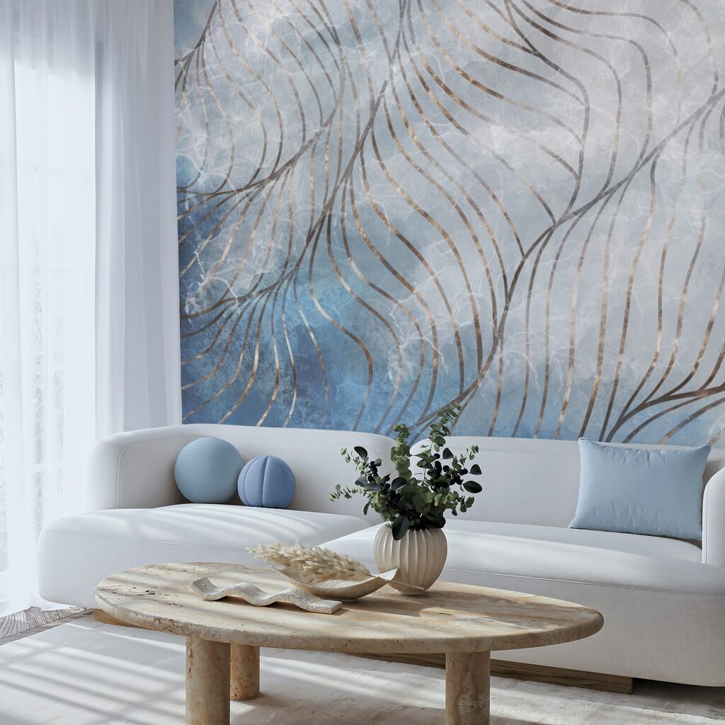 Eleganckie krzywizny w chłodnych kolorach