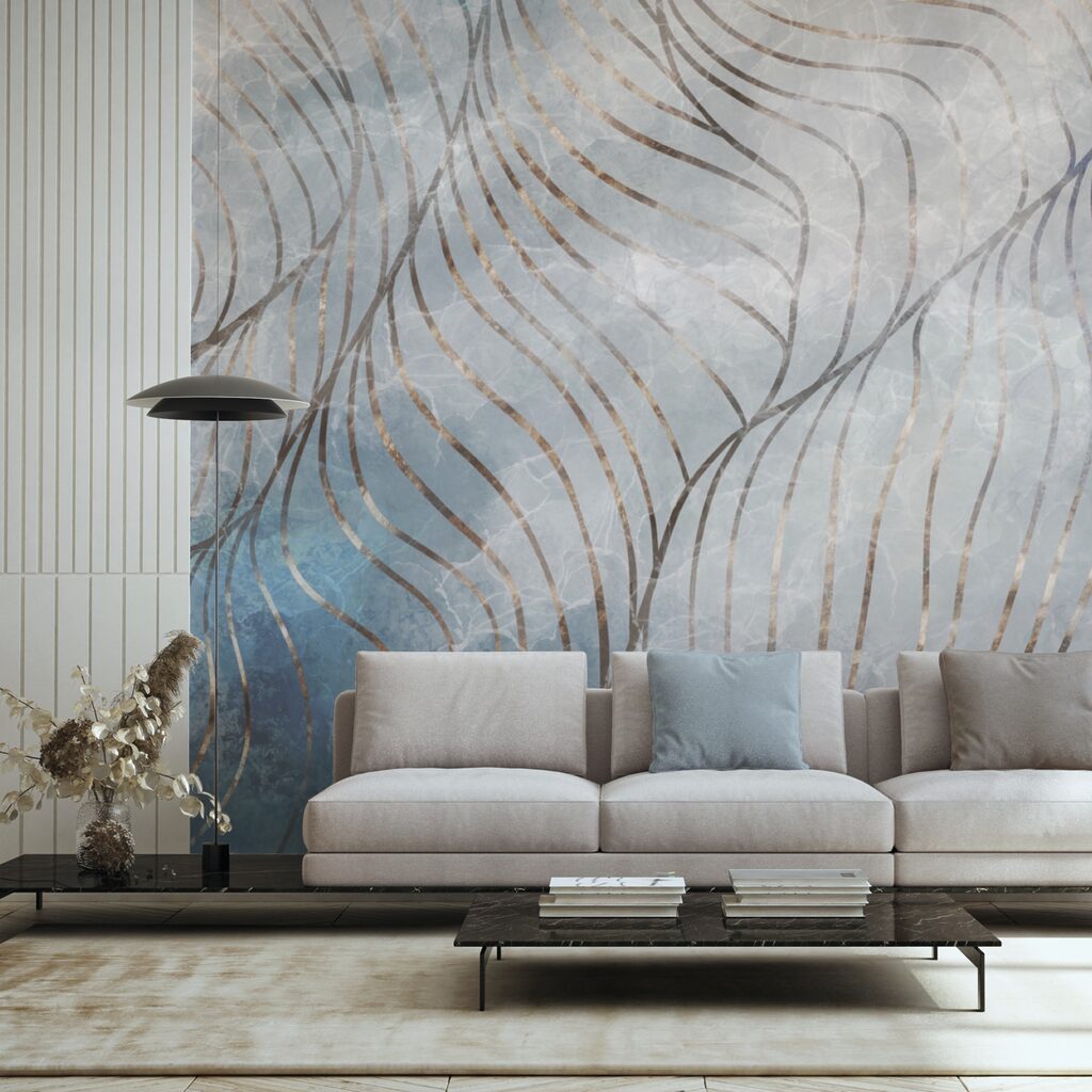 Eleganckie krzywizny w chłodnych kolorach