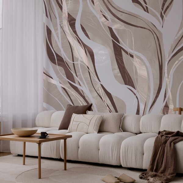 Brązowe i białe wiry