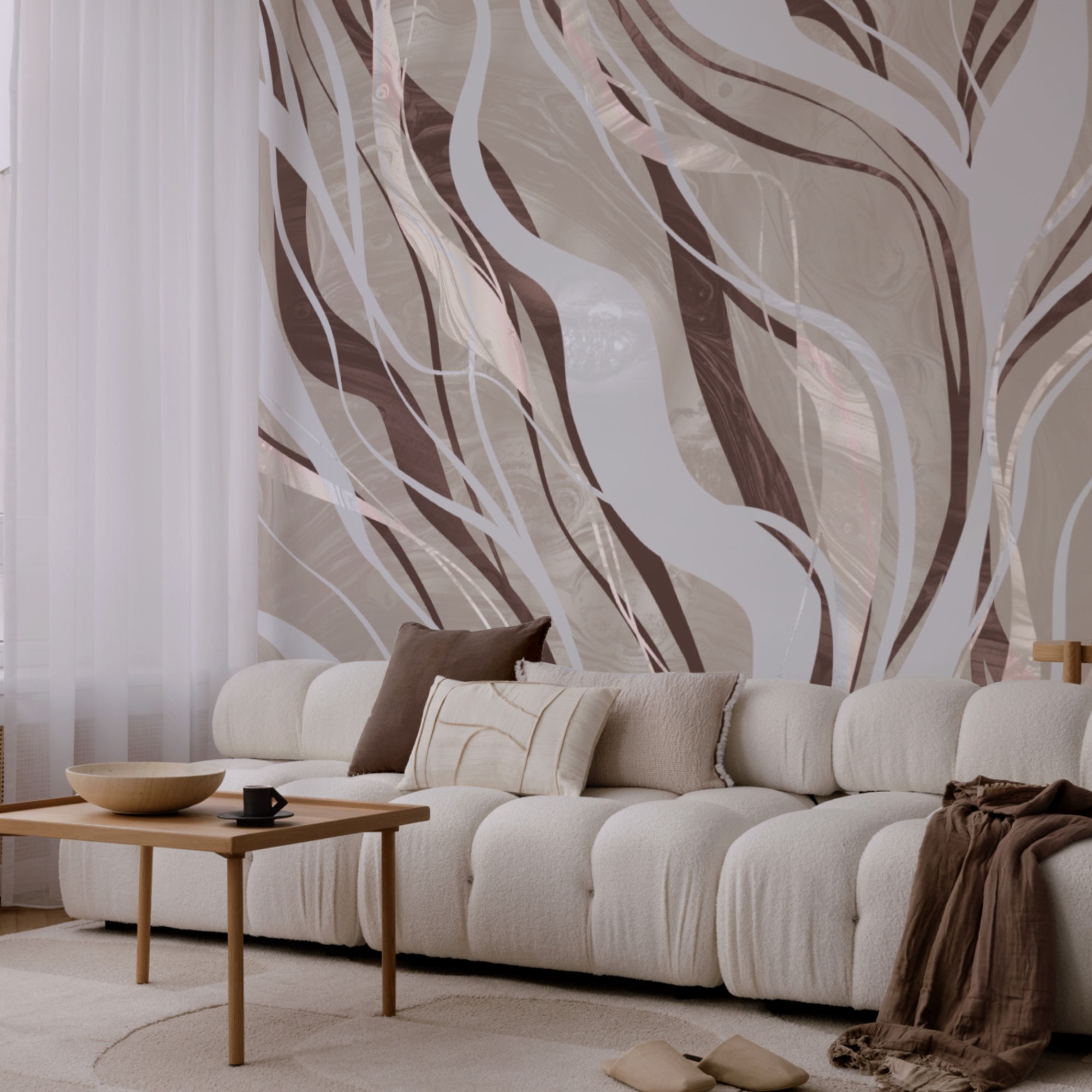 Brązowe i białe wiry