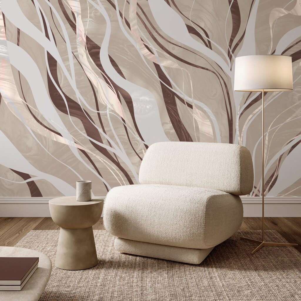 Brązowe i białe wiry