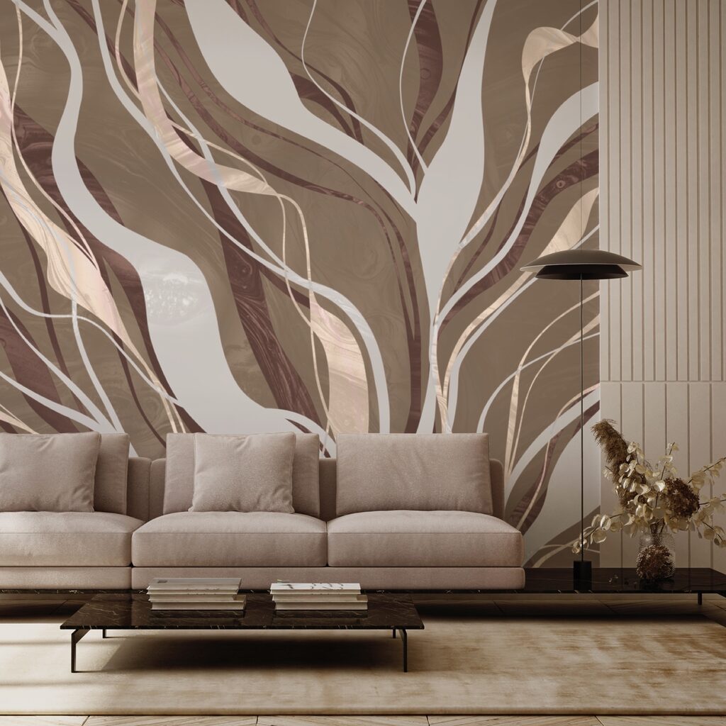 Brązowe i białe wiry